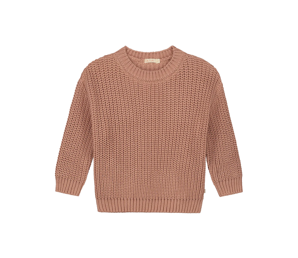 YUKI – Chunky Knit, BLUSH, Bio Baumwolle