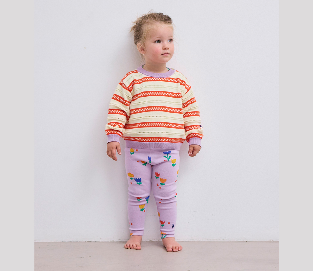 BOBO CHOSES – Baby Leggings „GARDEN PARTY“, lavender, Biobaumwolle – Bild 3