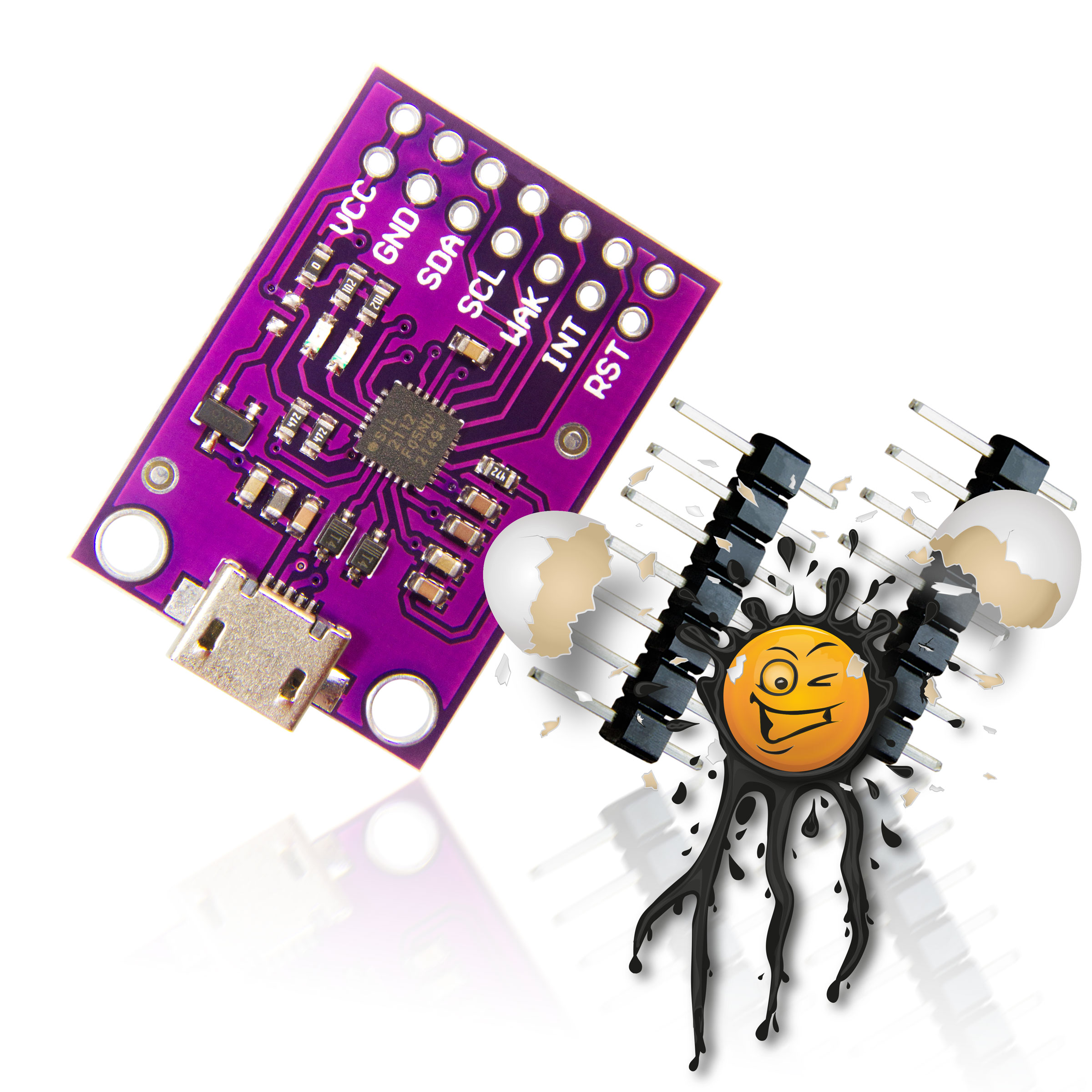 CP2112 I2C SMBus Master Bridge USB TTL Micro Adapter – Bild 2