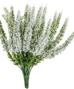 Callunabusch 24 Stielen Dekozweig Kunstzweig Bastelmaterial creme Ø 22×26 cm