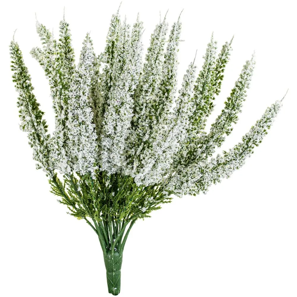 Callunabusch 24 Stielen Dekozweig Kunstzweig Bastelmaterial creme Ø 22×26 cm