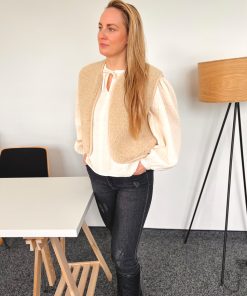 Alwero – Weste „CAMINO“ Adult,  Sand Brown, Biowolle Ultra Light