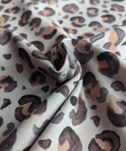 Baumwollstoff, Canvas, Leomuster Beige Braun