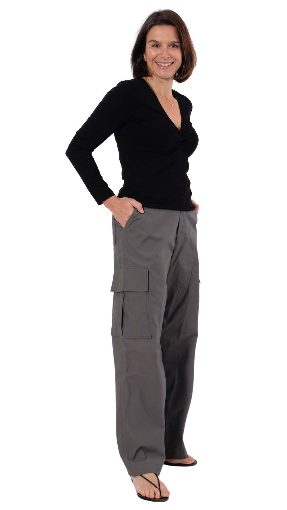 Baumwolle, Stretch Twill, Grau – Bild 3