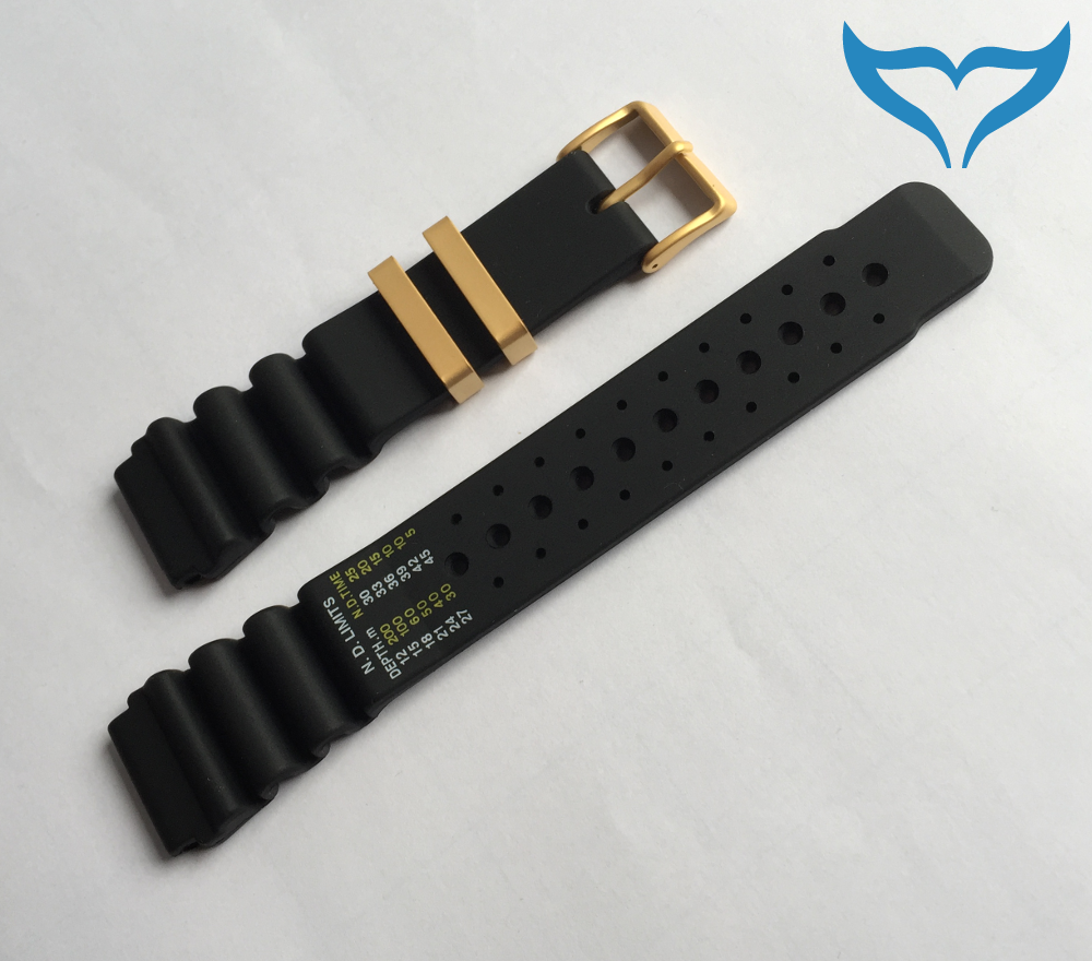 Citizen Promaster Armband 59-L7328 Kautschuk 21 mm AL0004-03W Band vergoldet Neu – Bild 2