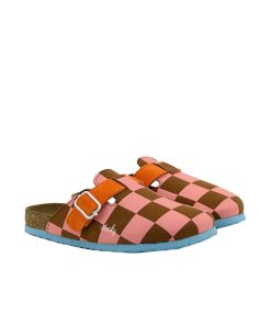 Sticky Lemon – Clogs, flower pink + willow brown