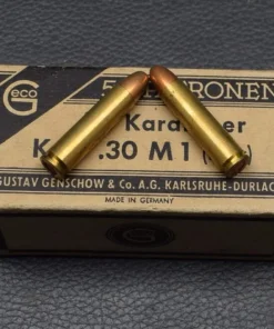 50 Patronen Geco, Kal. .30 M1 Kurz, VMJ, Sammler Munition