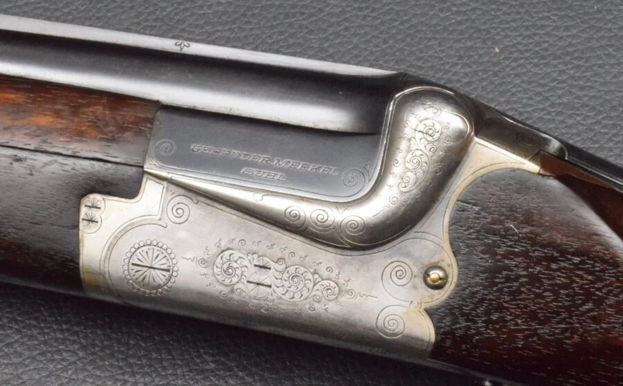 BDFL Merkel Suhl Modell. 201E, Kaliber 12/70 Nitro, DA. 71cm Läufe, gebraucht – Bild 3