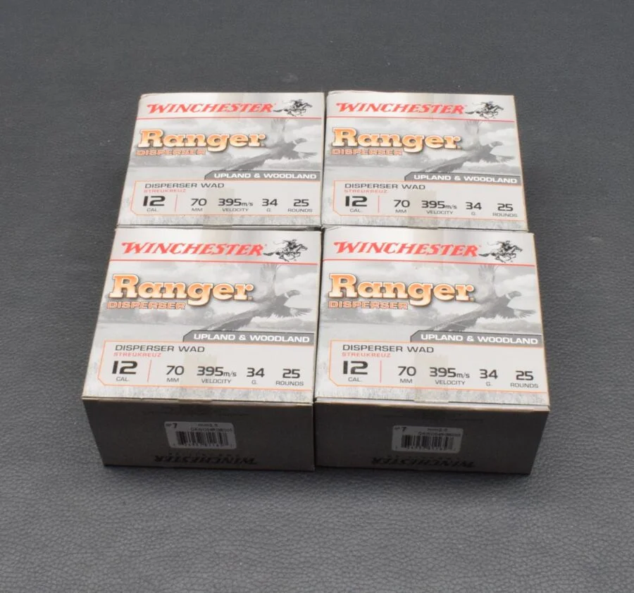 12/70, Winchester Ranger, 100 Schrotpatronen, 2,5mm, 34g, Neuware zum Sonderpreis !