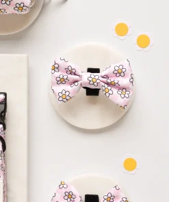 Hunde-Fliege, Daisy (rosa/weiß)