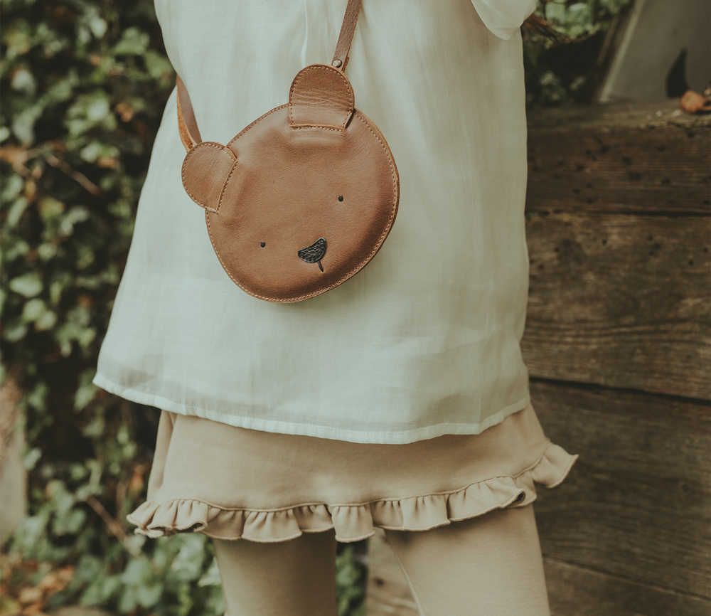 Donsje Amsterdam – Täschchen „Britta Bear“, cognac – Bild 3