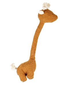 D&D Home Giraffe George, mit durchgehendem Baumwollseil/ohne Quietscher, robuster Teddysoff, 52x20cm