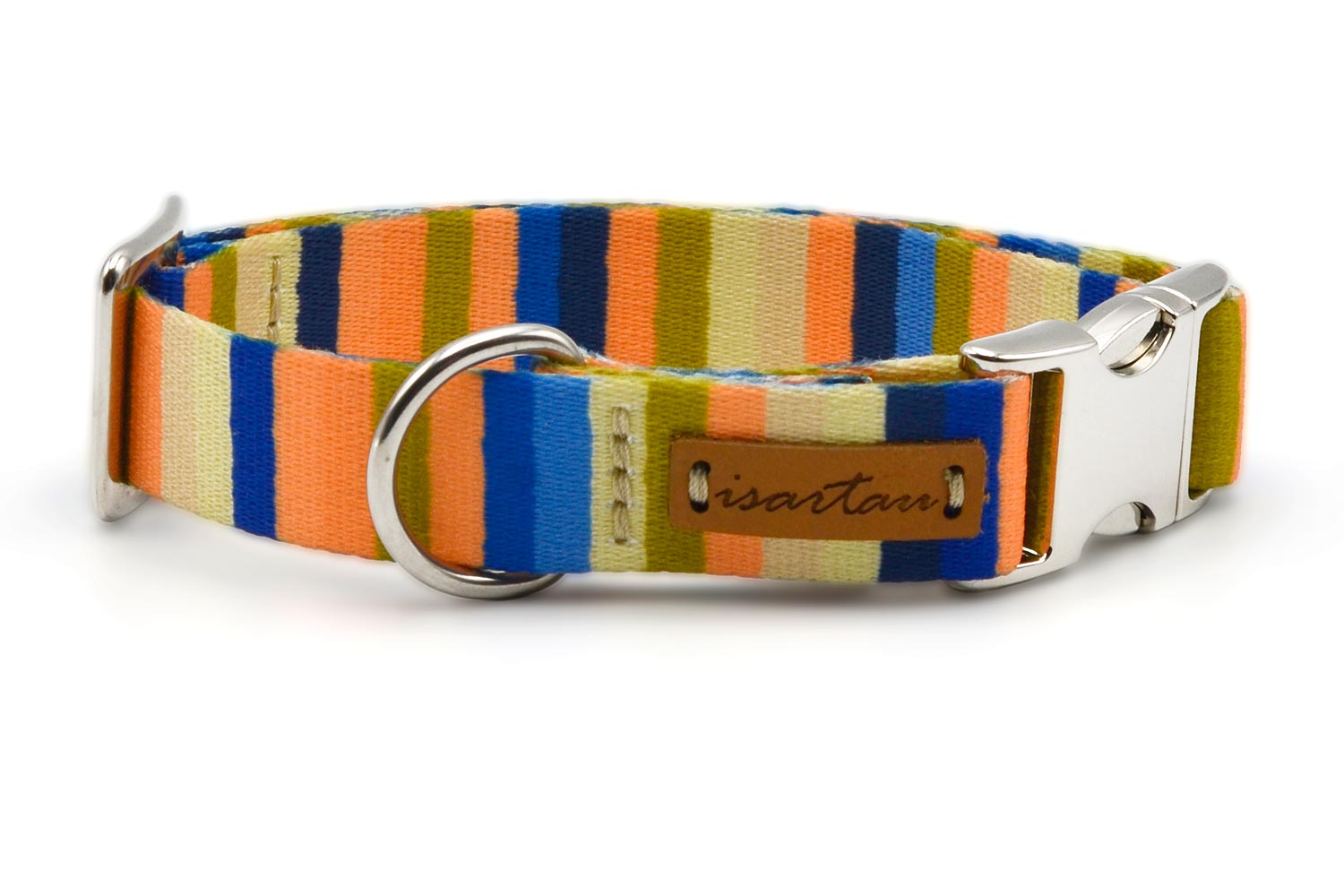 Isartau Hundehalsband „Sommerbrise“ (made in Bayern, aus recycelten PET-Flaschen, 30°C waschbar), XS, XL