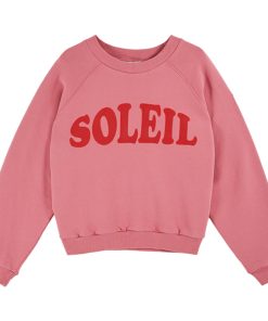 EMILE & IDA – Sweatshirt, ‚SOLEIL‘, Himbeerrosa, Biobaumwolle