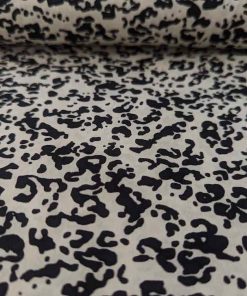 Fibre Mood Baumwoll Stoff, Leomusterung Schwarz auf Weiß