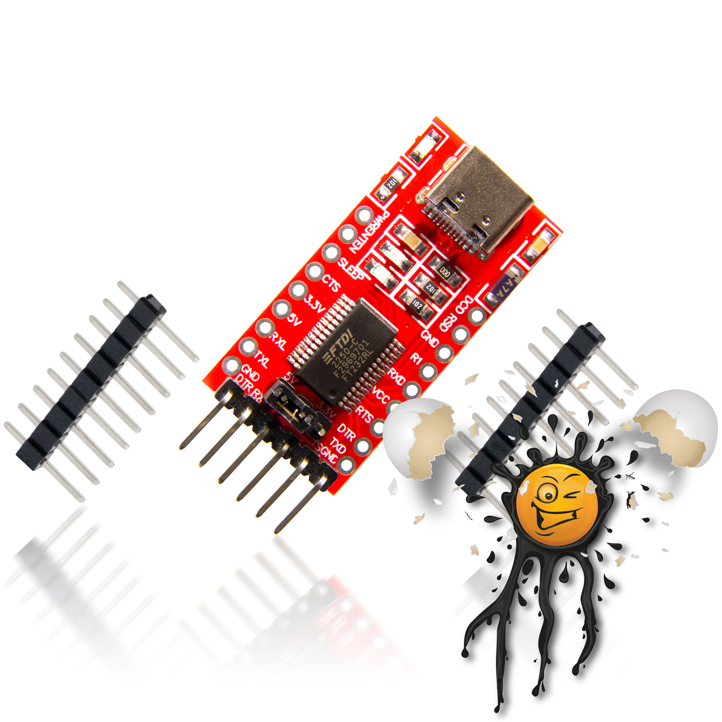 FT232RL USB-C TTL RS232 UART seriell serial Konverter Set – Bild 4