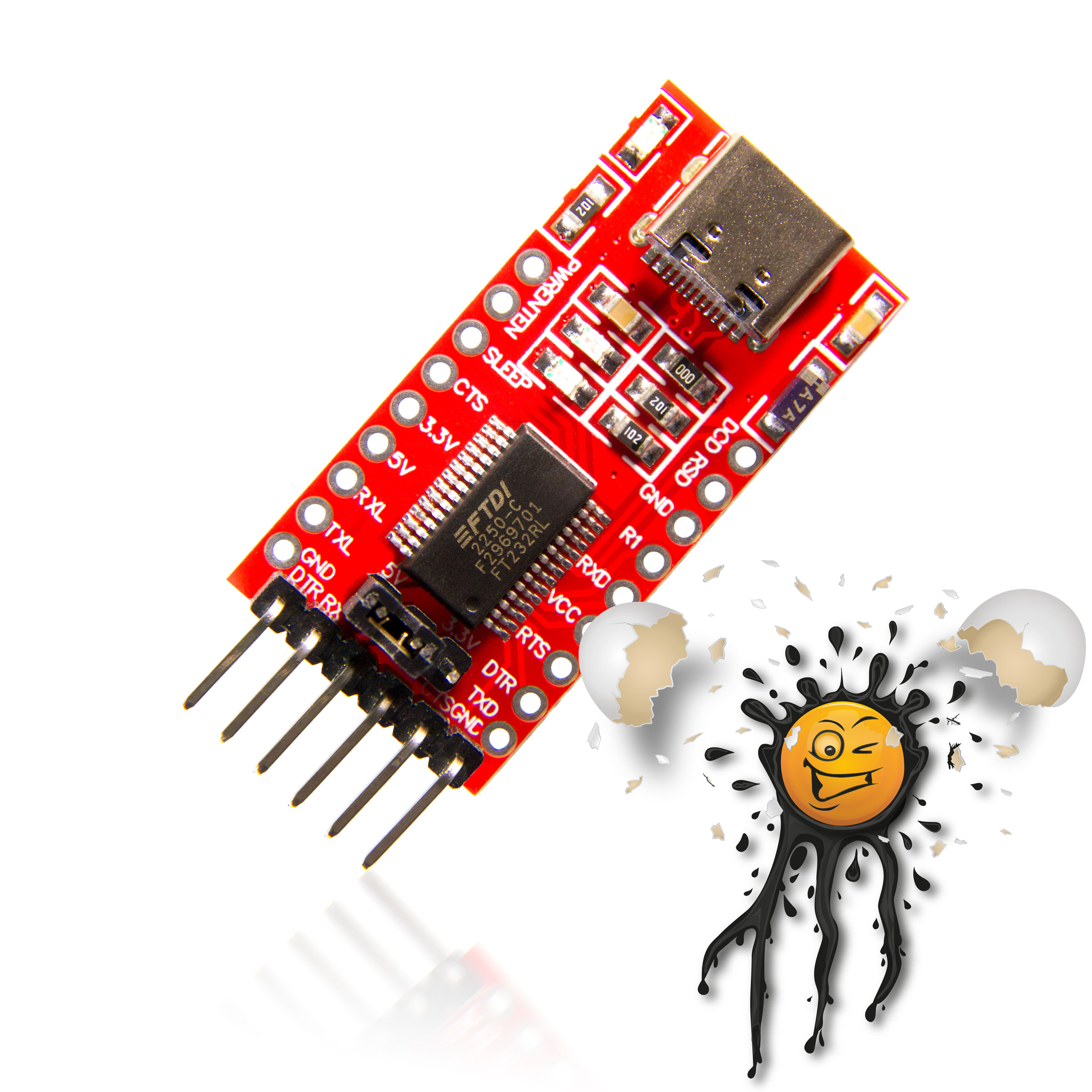 FT232RL USB-C TTL RS232 UART seriell serial Konverter Set – Bild 5