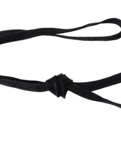 Flachkordel, unifarben Schwarz mit professionell verarbeiteten Enden