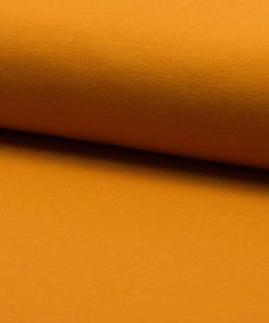 French Terry, Sommersweat, unifarben Curry, Sweatshirtstoff