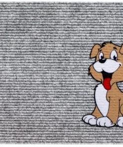 Fußmatte RIPS Nadelfilz Motiv brauner freundlicher Hund Indoor 1 Stk – 40×60 cm