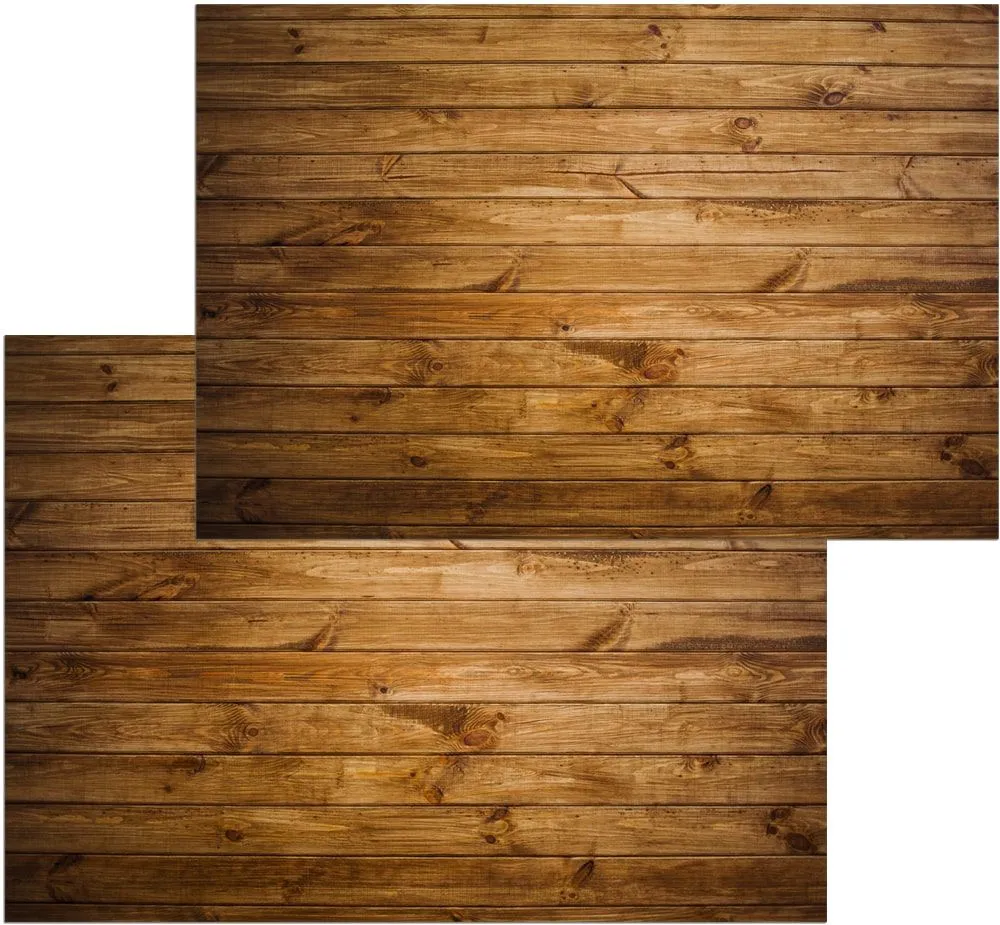 Fußmatten Fußabstreifer DECOR dunkles Holz Holzoptik Bretter waschbar 2 Größen – Bild 2