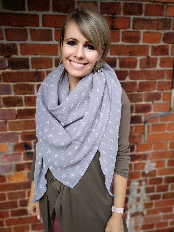 Gauze, Musselin Stoff – Blumen und Rosen auf Weiß – Bild 7