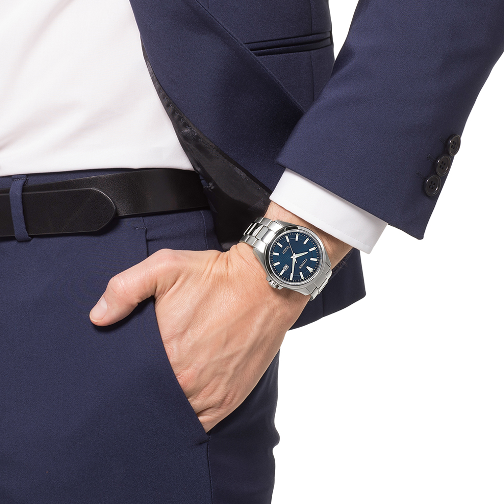 Citizen Super Titanium BM7470-84L Armbanduhr Saphir Eco-Drive Herren Uhr Neu – Bild 6