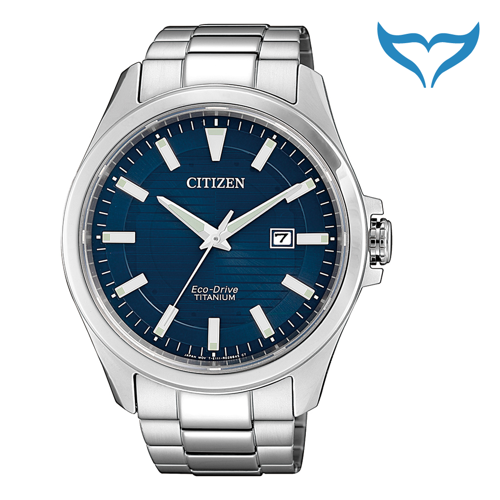 Citizen Super Titanium BM7470-84L Armbanduhr Saphir Eco-Drive Herren Uhr Neu