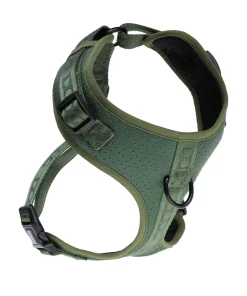 DOOG Neosport Softgeschirr, olive (mit Brustring, weichem perforiertem Neopren, wasserfreundlich) S, XL