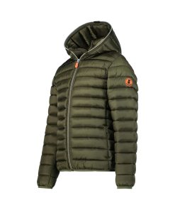 Save the Duck – Leichte Übergangsjacke mit Kapuze „HUEY“, Vegan, olive green, unisex