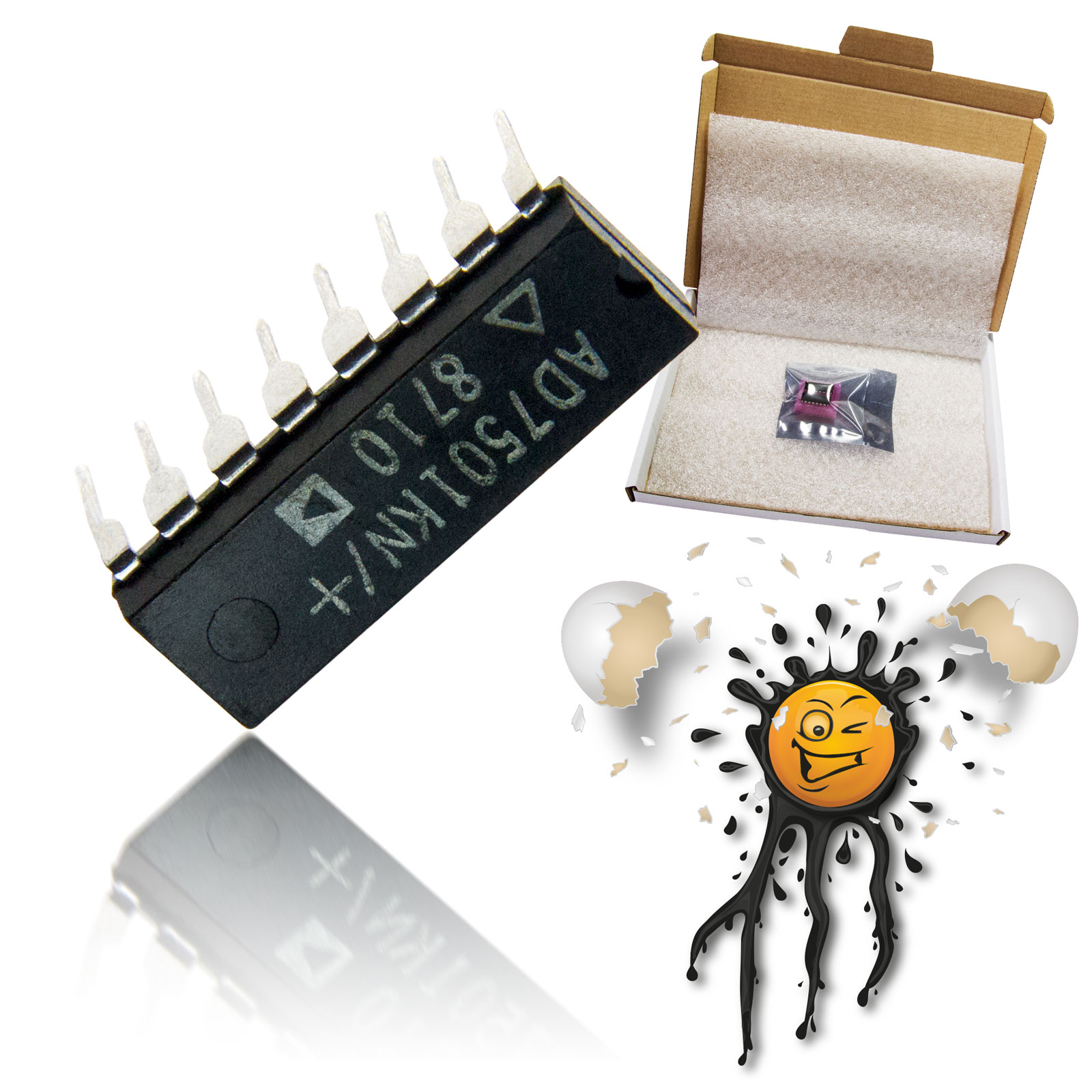 AD7501KN 8 Kanal Channel analog Multiplexer TTL/DTL CMOS logic compatible DIP-16 IC – Bild 3