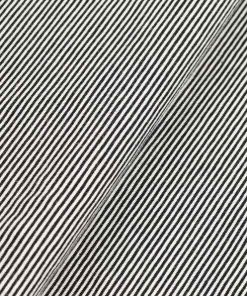 Jersey, Serie Maritim, feine Streifen Schwarz / Weiß