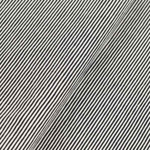 Jersey, Serie Maritim, feine Streifen Schwarz / Weiß