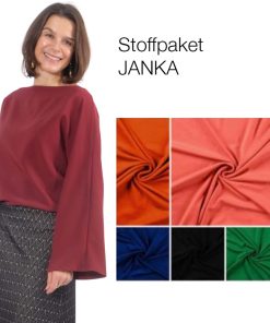 Stoffpaket Janka mit Kofferware (1,65 Meter) und kostenlosem Papierschnittmuster