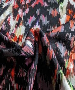 Jersey, Ethnomusterung bunt Lila Rot Beige