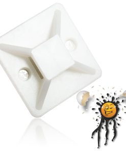 10 x Kabelbinder Fixierung Klebesockel Kabelbinderhalter Cable Tie Holder 24 x 24 x 7.5 mm