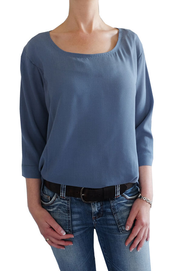 Viskosestoff – Crêpe Stoff, unifarben Ecru – Bild 7