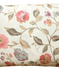 Kissenbezug Kissenhülle Heimtextilien bunte Blumen auf Jaquard Stoff 40×60 cm