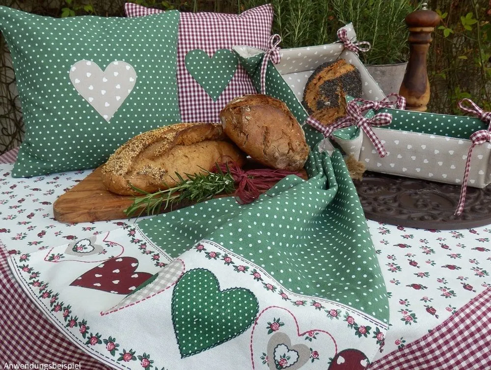 Kissenhülle Heimtextilien Landhaus Premium VRONI bunt Patchwork Look 40×40 cm – Bild 3