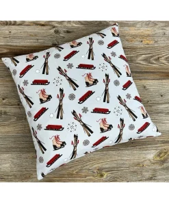 Kissenhülle MAGGIE Landhaus Winter Motiv beige 46×46 cm