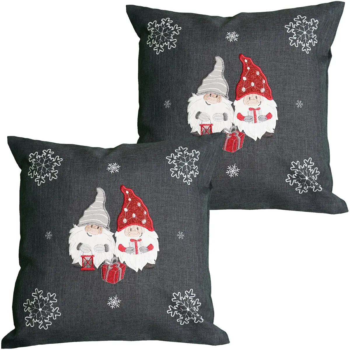 Kissenhüllen winterlich bestickt – Bild 6