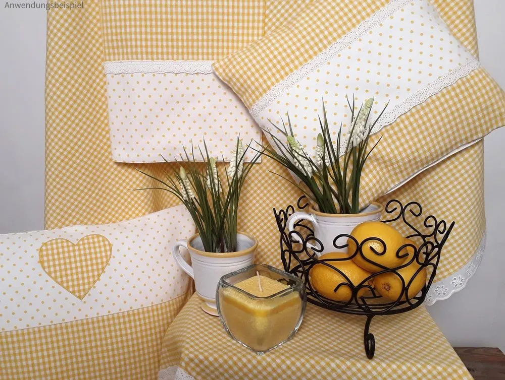 Kissenhülle Heimtextilien HANNE Punkte & Karo blau 40×40 cm Landhaus 1 Stk – Bild 9