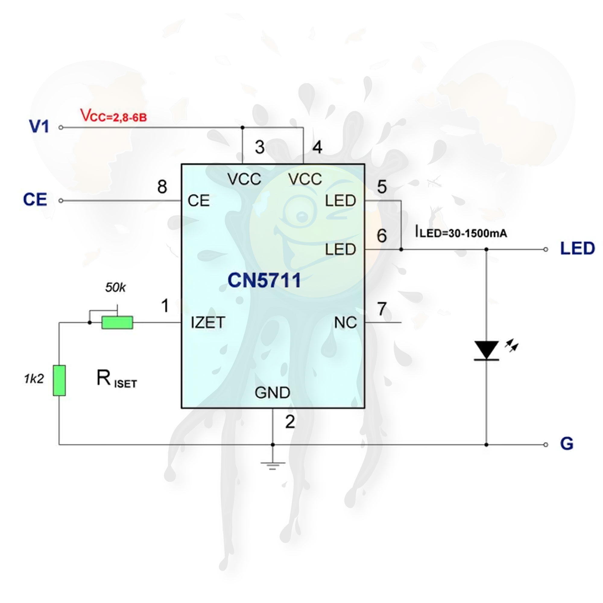 LD06AJSA CN5711 PWM LED Konstantstrom constant current Driver Module – Bild 4