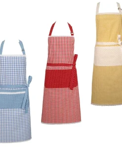 Latzschürzen Schürzen Landhaus Premium HANNE Punkte Karo & Spitze Küche 3 Farben