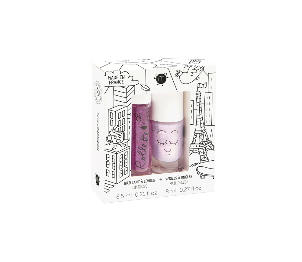 Nailmatic – Nagellack/Lip Gloss 2er Set „FAIRYTALE“, Elliot, Blackberry, vegan