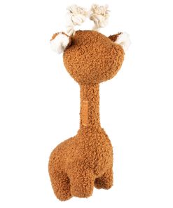 D&D Home Giraffe George, mit durchgehendem Baumwollseil/ohne Quietscher, robuster Teddysoff, mini 26x15cm