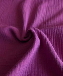 Bio Gauze, Musselin – Brombeere – unifarben