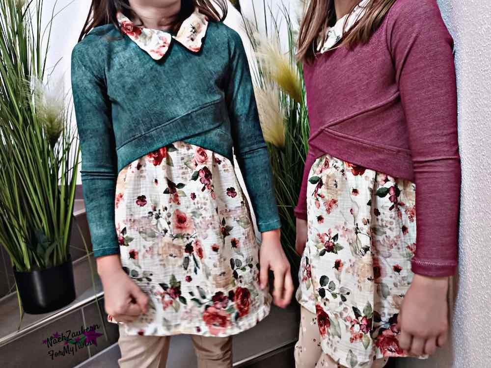 Gauze, Musselin Stoff – Blumen und Rosen auf Weiß – Bild 4