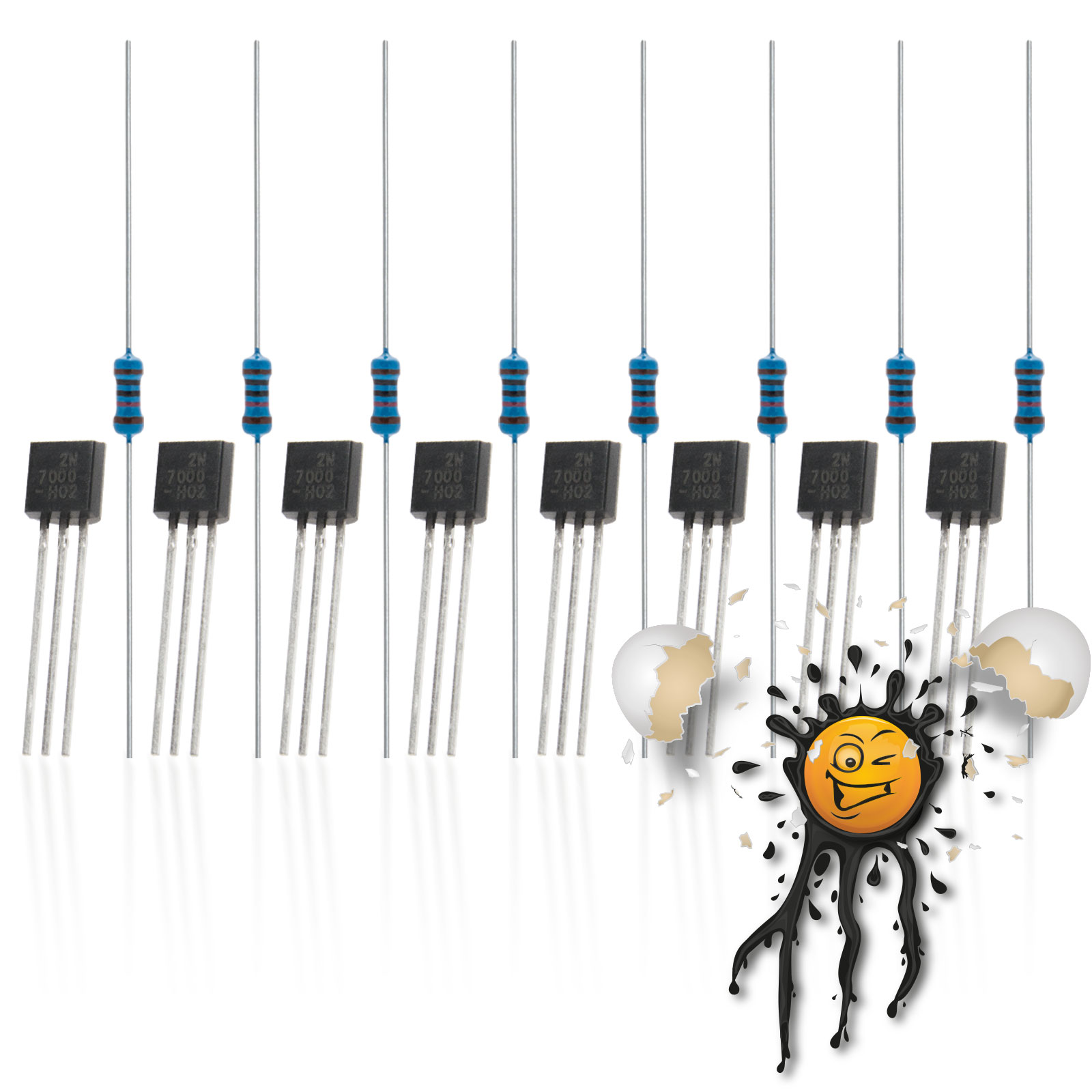 Arduino NPN Transistorset 2N7000 2N7002 5V low Level- trigger switch shifter 16 teile – Bild 3