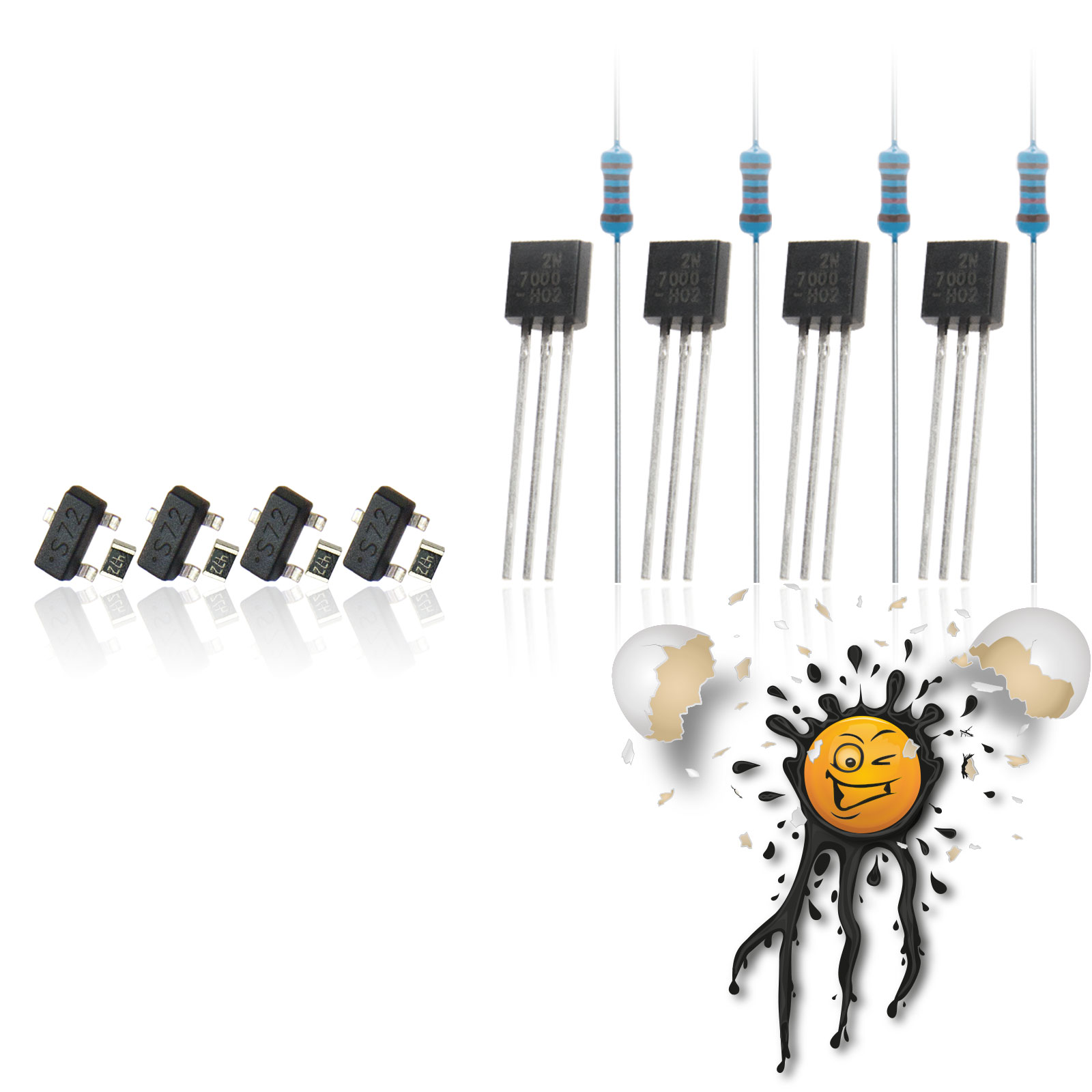 Arduino NPN Transistorset 2N7000 2N7002 5V low Level- trigger switch shifter 16 teile – Bild 5